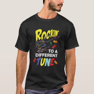Autism Awareness Day Music Rockin To A Different T T-Shirt