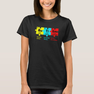 Autism Awareness Day Puzzle Chemical Element Chemi T-Shirt