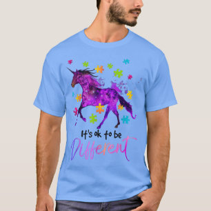 Autism Awareness Day Unicorn Gift, It's Ok To Be D T-Shirt