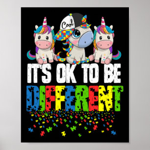 Autism Awareness Day Unicorn Gift Poster