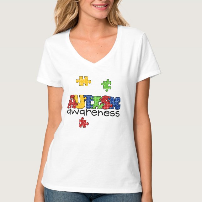 Autism Awareness Design T-Shirt (Front)