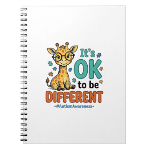 Autism Awareness Different Giraffe Vintage Shirt_1 Notebook