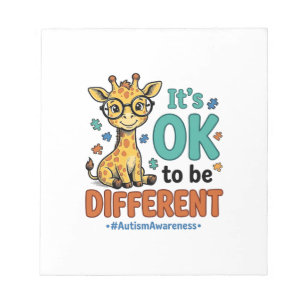 Autism Awareness Different Giraffe Vintage Shirt_1 Notepad