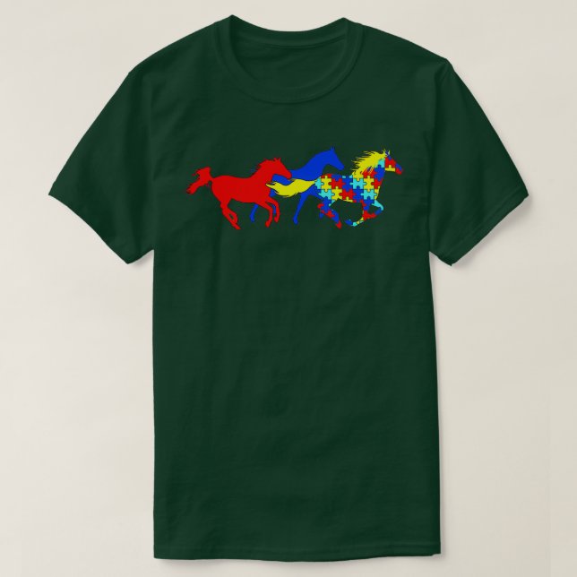 Autism Awareness Different Horses T-Shirt (Design Front)
