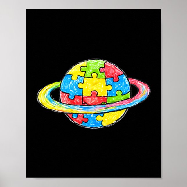 Autism Awareness Different Minds Make The World Poster (Front)