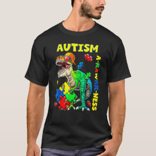 Autism Awareness Dino Autistic Toddler Boys Cute D T-Shirt