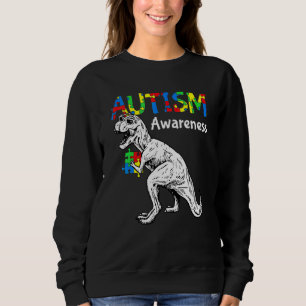 Autism Awareness Dino Cute Dinosaur Autistic Toddl Sweatshirt