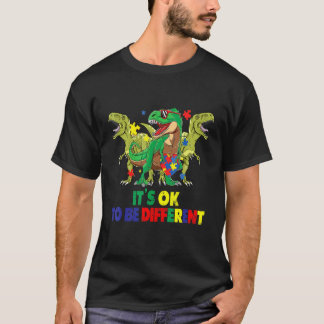 Autism Awareness Dinosaur  Dino  Boys Girls Kids 4 T-Shirt