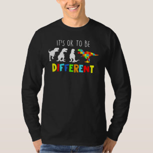 Autism Awareness Dinosaur Kid Boys Its Ok To Be Di T-Shirt