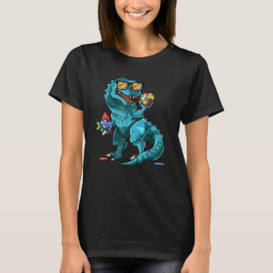 Autism Awareness Dinosaur Shirt T Rex Heart Puzzle