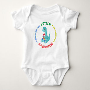 Autism Awareness Dinosaurs Baby Bodysuit