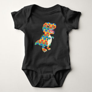 Autism Awareness Dinosaurs Baby Bodysuit