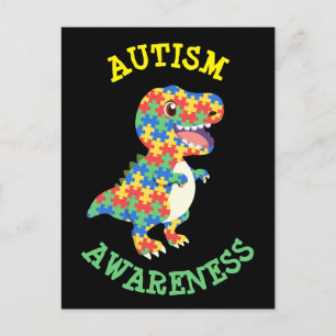 Autism Awareness Dinosaurs Postcard