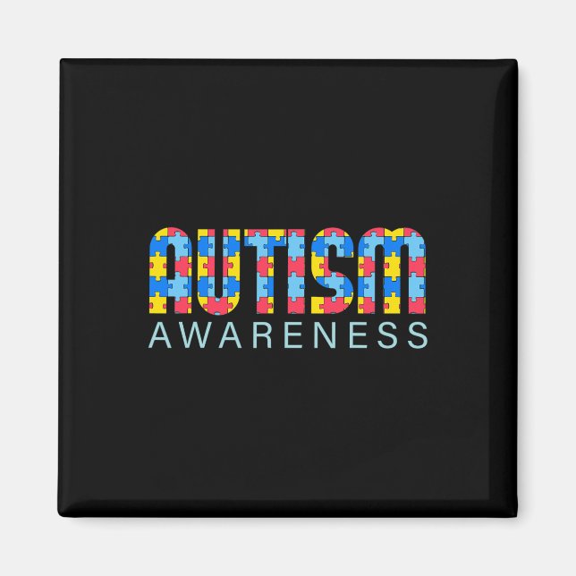 Autism Awareness Disabilities Month Support 1 Magnet (Front)
