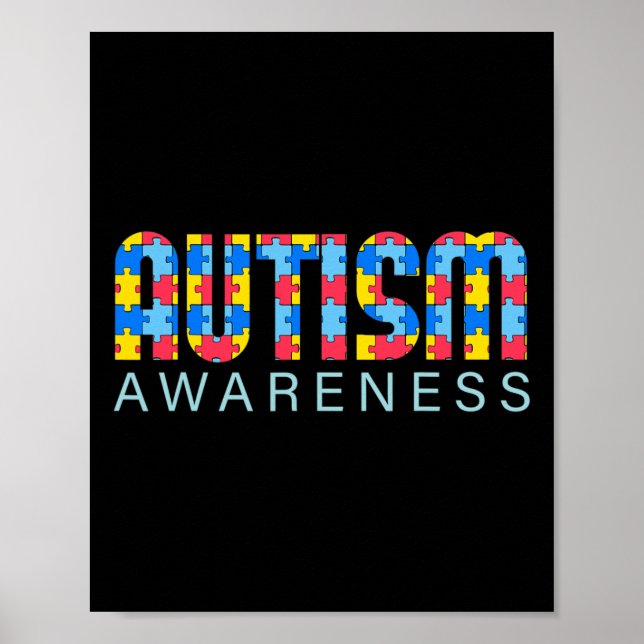 Autism Awareness Disabilities Month Support 1 Poster (Front)