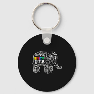 Autism Awareness Elephant Acceptance Autistic Men Key Ring