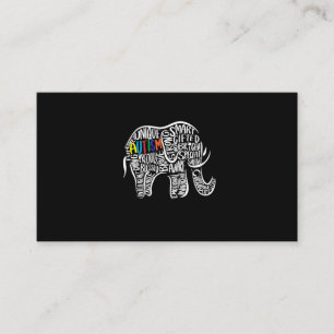 Autism Awareness Elephant Business Card