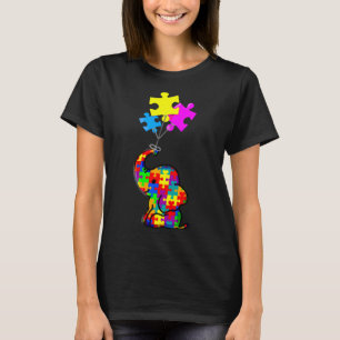 Autism Awareness Elephant Cute Elephant Puzzle Pie T-Shirt
