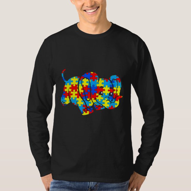 Autism Awareness Elephant Gift T-Shirt (Front)