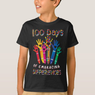 Autism Awareness Embrace Differences 100 Days Of S T-Shirt