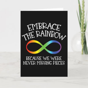 Autism Awareness Embrace The Rainbow Infinity Anti Card