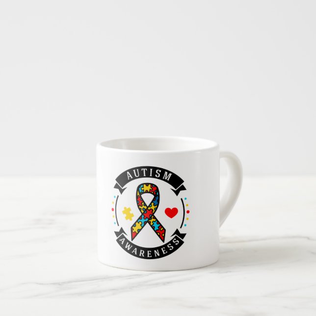 Autism Awareness-Espresso Mug (Front Right)