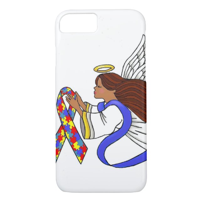 Autism Awareness Ethnic Angel Case-Mate iPhone Case (Back)