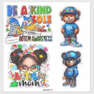 Autism Awareness Extra-Large Vinyl Sticker Sheets