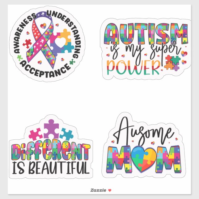 Autism Awareness Extra-Large Vinyl Sticker Sheets (Sheet)