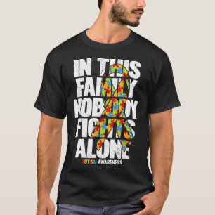 Autism Awareness Family Support Mum Autism Awaren T-Shirt