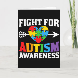Autism Awareness Fight For Autism Awareness Suppor Card