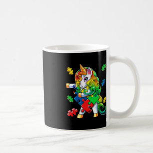 Autism Awareness Flossing Unicorn Puzzle Piece Gif Coffee Mug