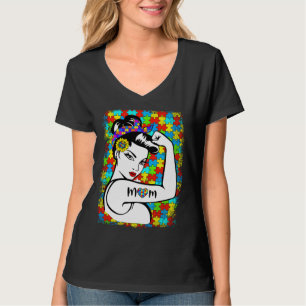 Autism Awareness for Mom Warrior kids autism Mothe T-Shirt