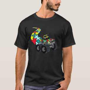 Autism Awareness for Monster Truck  Boy Piece Puzz T-Shirt