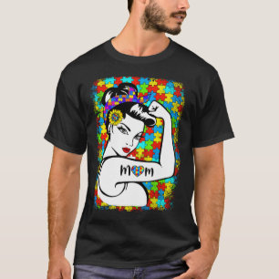 Autism Awareness for Mum Warrior kids autism Mothe T-Shirt