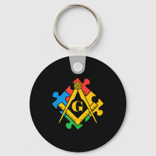 Autism Awareness , Freemason Masonic Lodge, Mason Key Ring