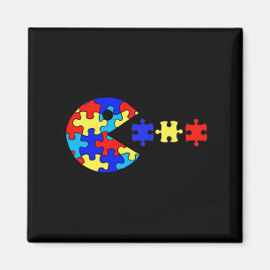 Autism Awareness Fun Autism Puzzle Piece Video Gam Magnet