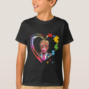 Autism Awareness Funny Trump Support Autistic Us F T-Shirt