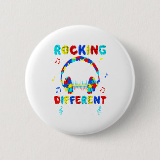 Autism Awareness Gamer Boys Kids Rocking To A Diff 6 Cm Round Badge