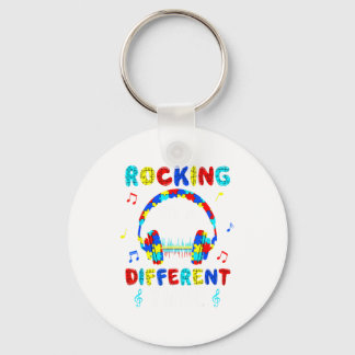 Autism Awareness Gamer Boys Kids Rocking To A Diff Key Ring