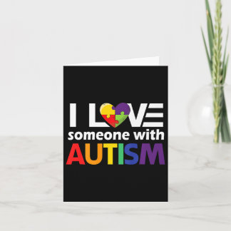 Autism Awareness Gift Autism Mum I Love Someone Wi Card