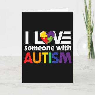 Autism Awareness Gift Autism Mum I Love Someone Wi Card