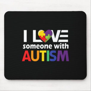 Autism Awareness Gift Autism Mum I Love Someone Wi Mouse Pad