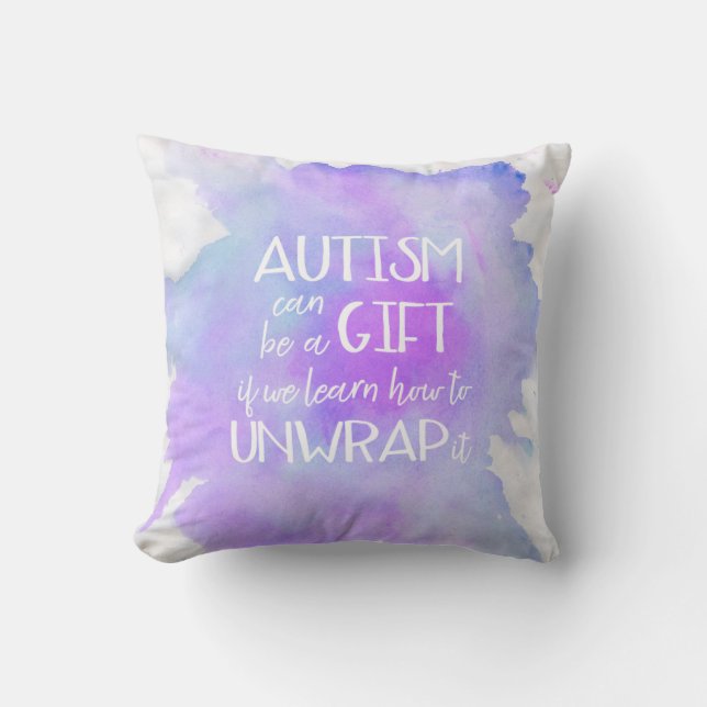 Autism Awareness Gift Expression Cushion (Front)