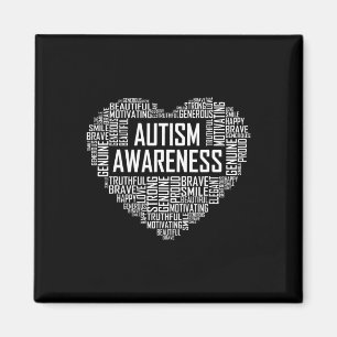 Autism Awareness Gift Heart Proud Support Month Gi Magnet
