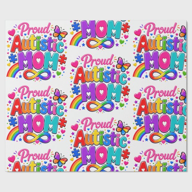 Autism Awareness Gift Wrap for Loving Mothers (Flat)