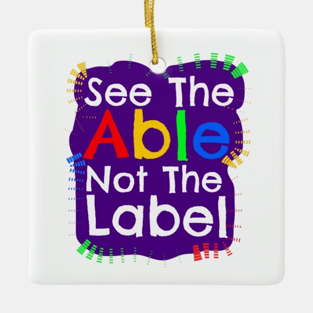 Autism Awareness Gifts Ceramic Ornament (Front)