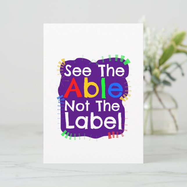 Autism Awareness Gifts Invitation (Standing Front)