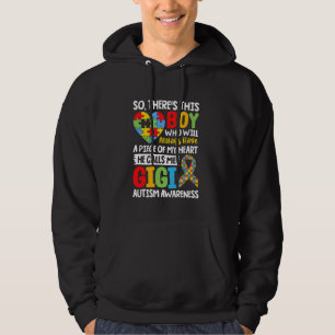 Autism Awareness Gigi Autistic Heart Proud Autism Hoodie