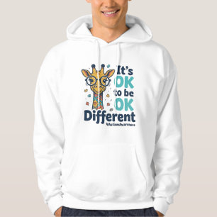 Autism Awareness Giraffe It’s OK to Be Different S Hoodie